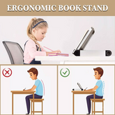 Adjustable Ergonomic Book Stand - Ink and Latte